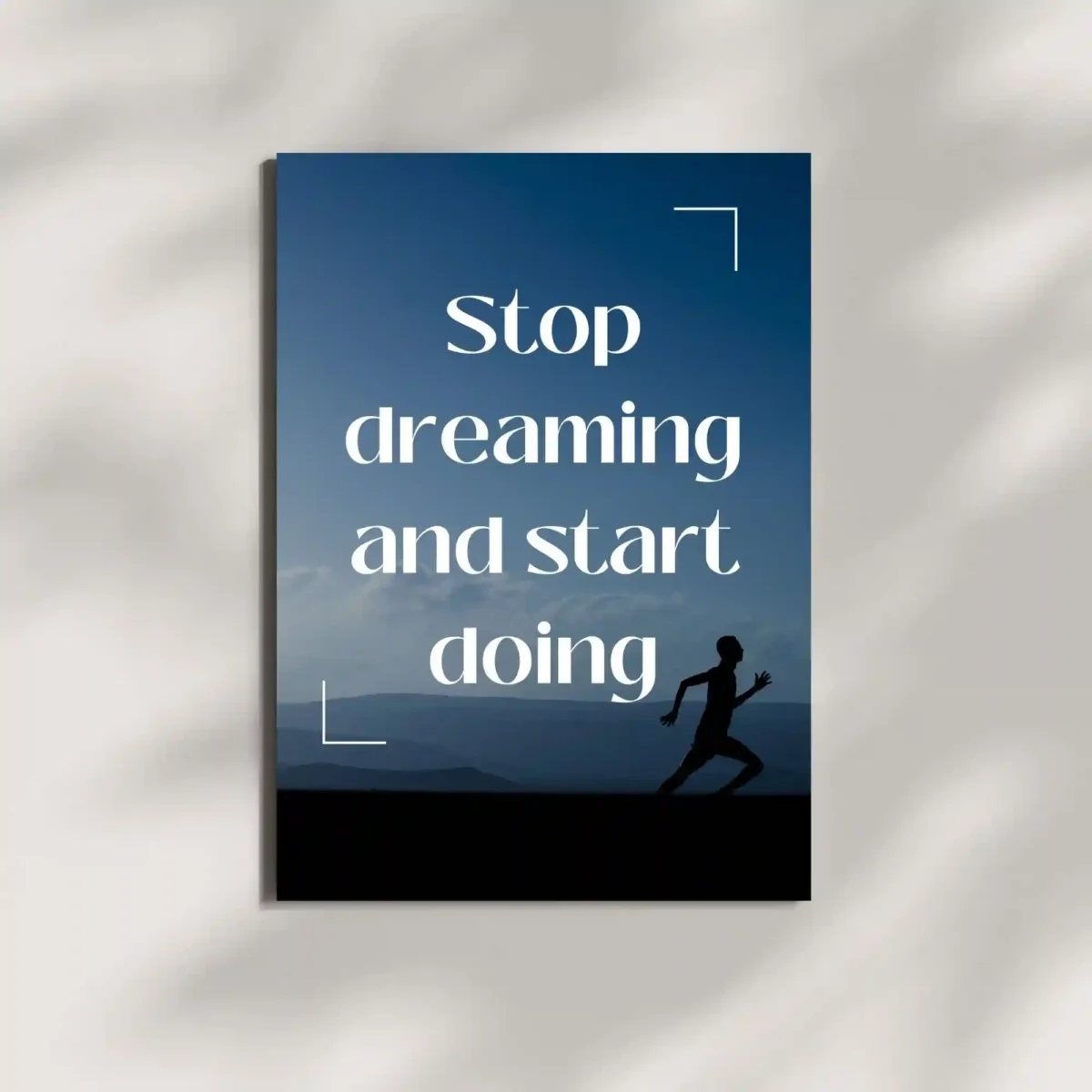 wall mounted inspirational quote metal poster