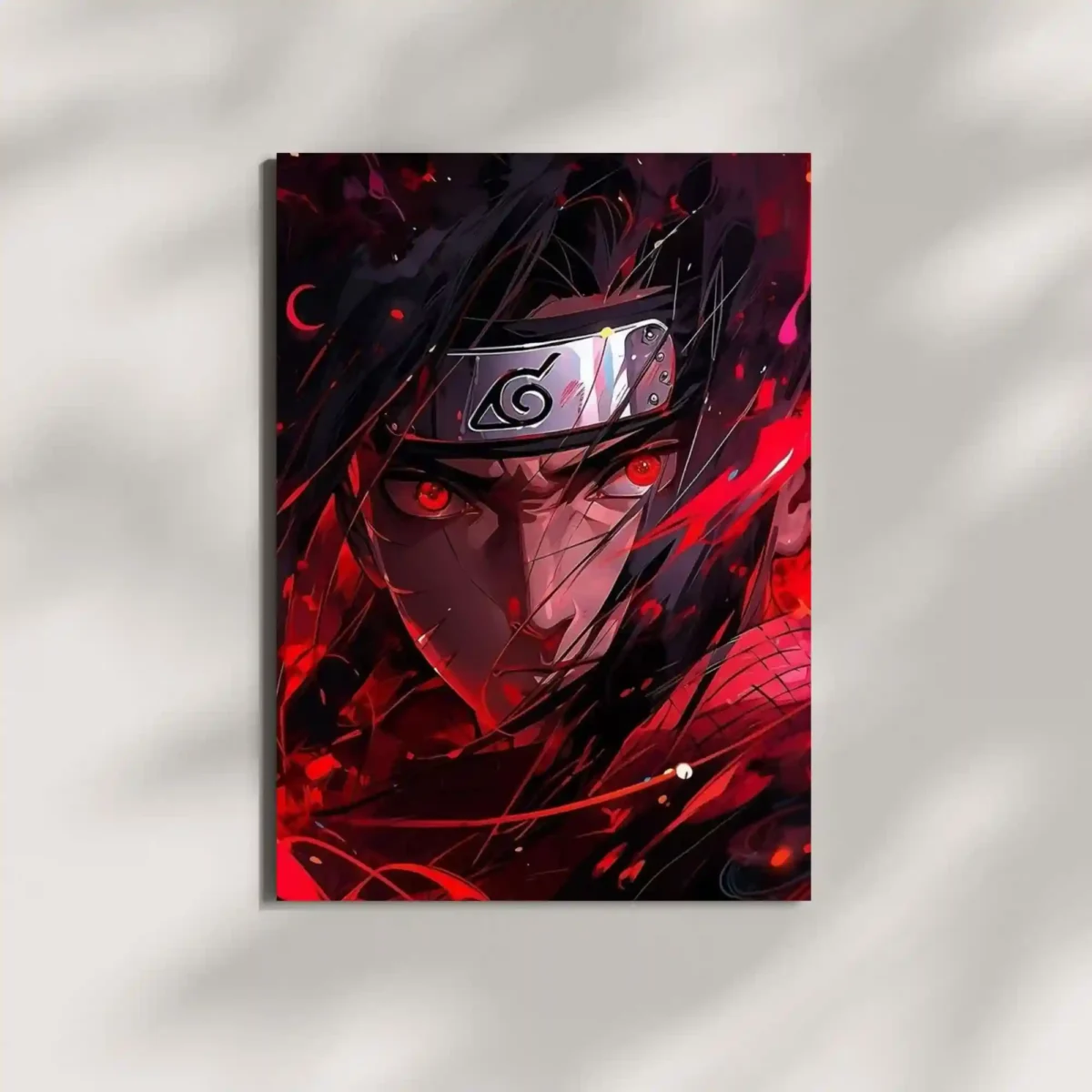 wall mounted itachi uchiha metal poster
