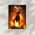 wall mounted jai hanuman metal poster