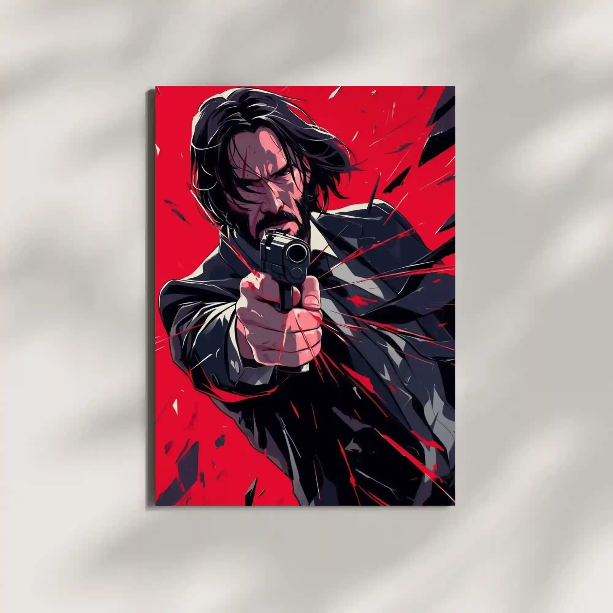 wall mounted john wick metal poster