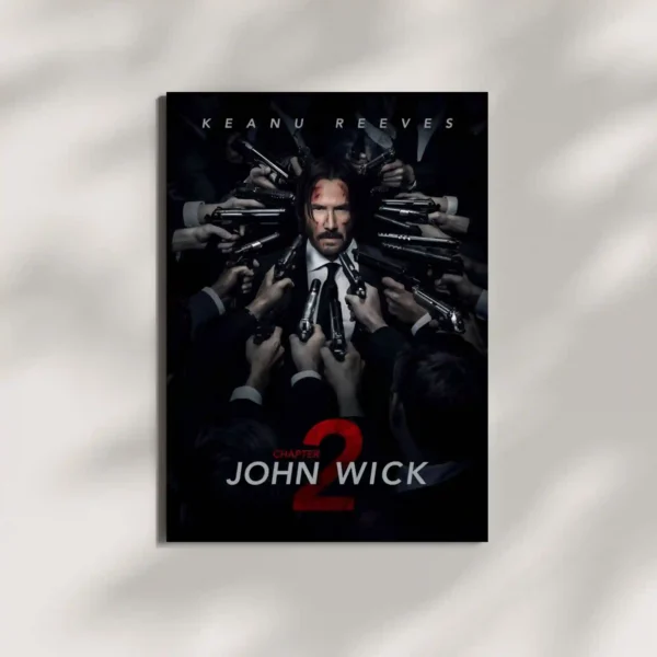 wall mounted john wick movie metal poster