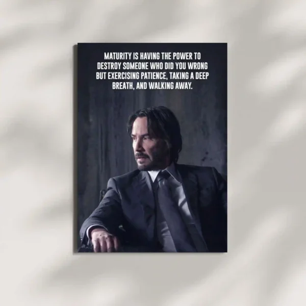 wall mounted john wick quote metal poster