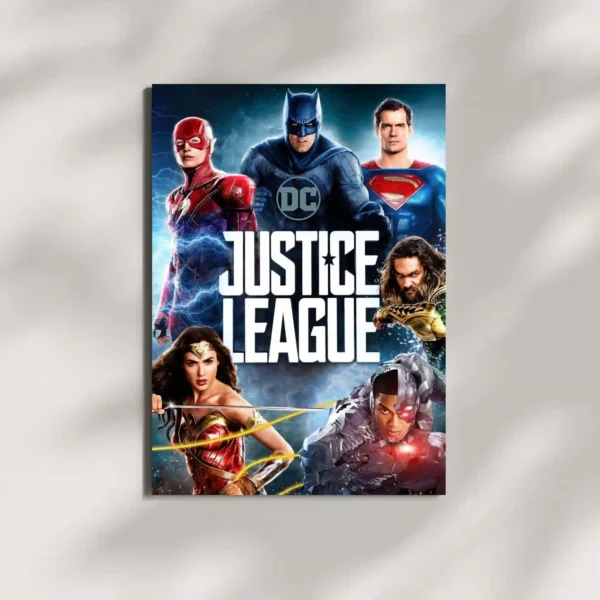 wall mounted justice league movie metal poster