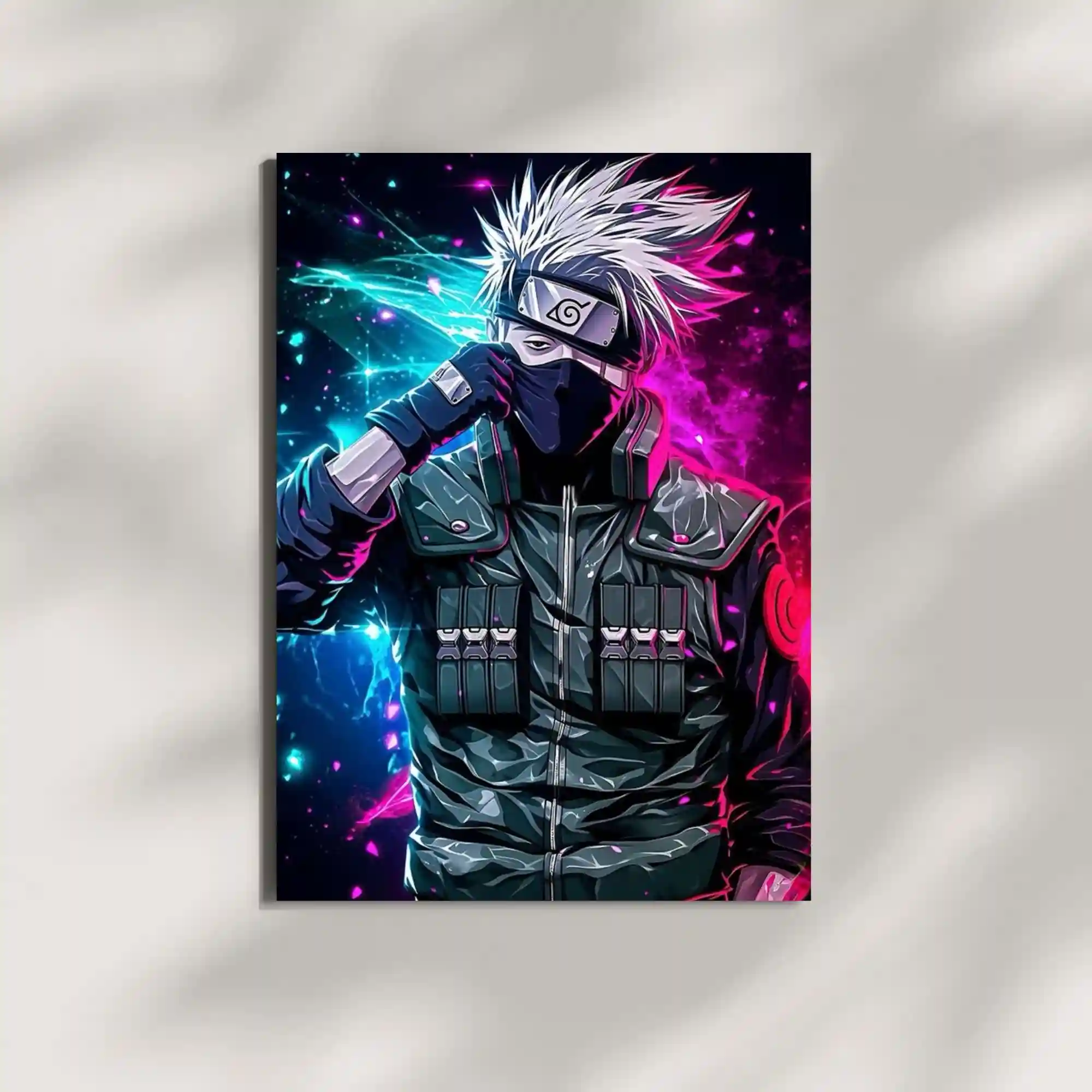wall mounted kakashi hatake anime metal poster