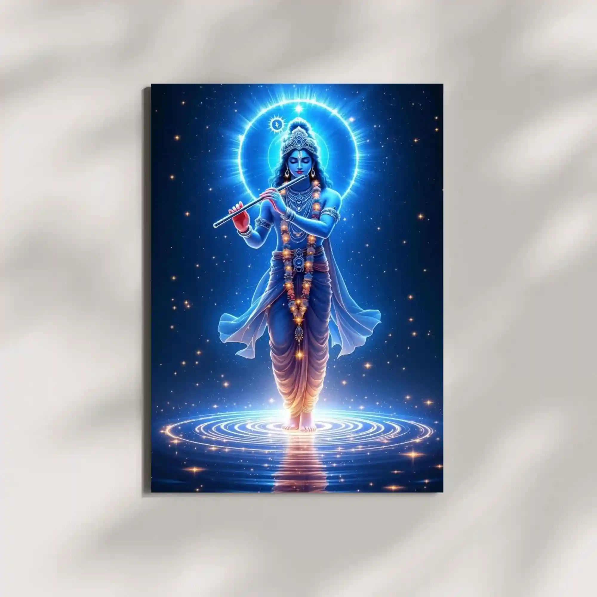 wall mounted kanha ji metal poster