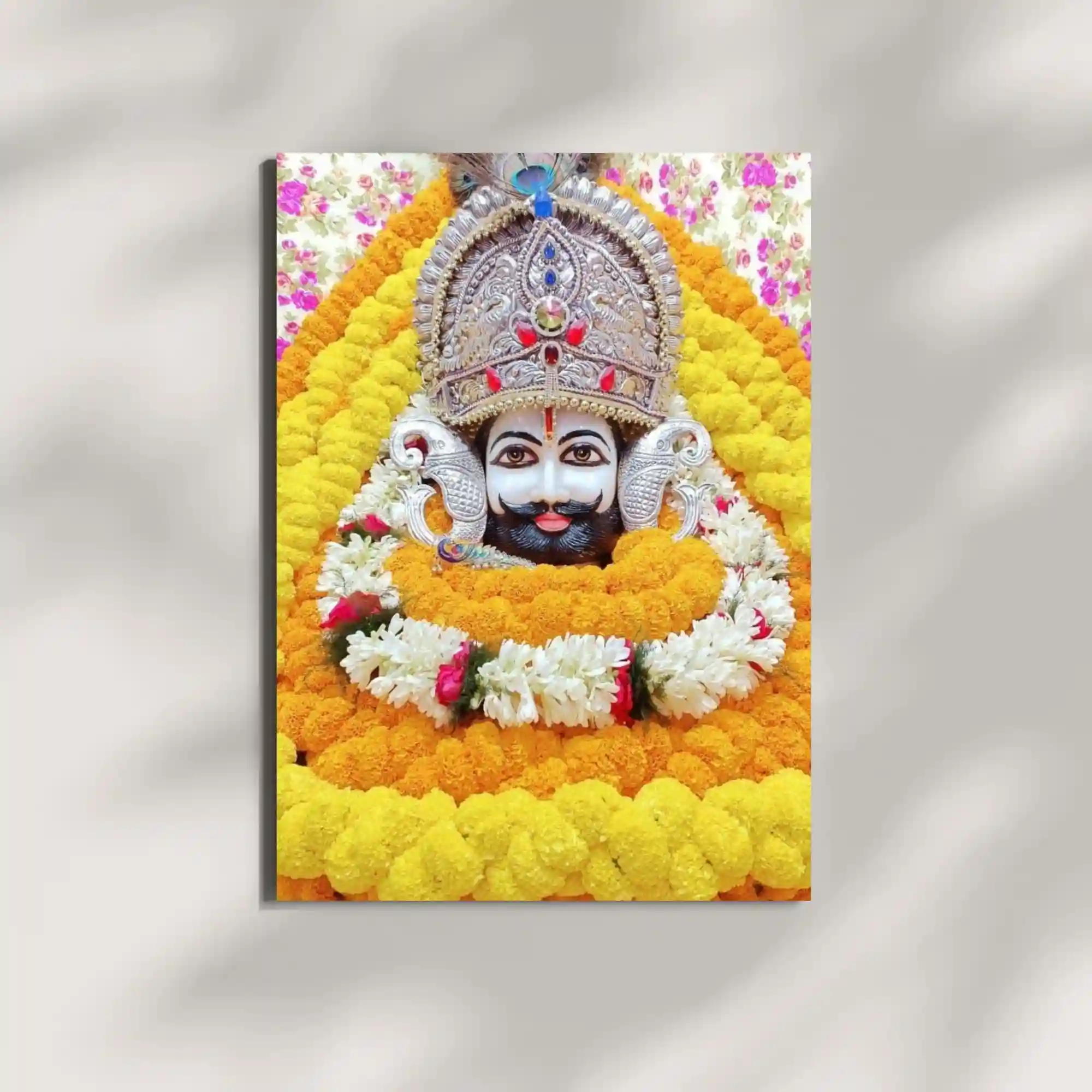 wall mounted khatu shyam maharaj metal poster