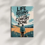 wall mounted life begins quote metal poster