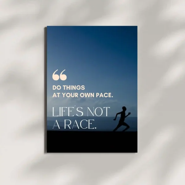 wall mounted life quote metal poster