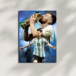 wall mounted lionel messi football metal poster