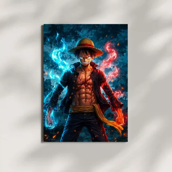 wall mounted luffy pirate king metal poster