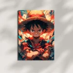 wall mounted luffy unstoppable spirit metal poster
