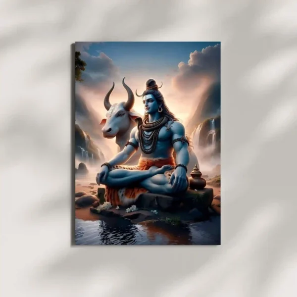 wall mounted mahadev metal poster