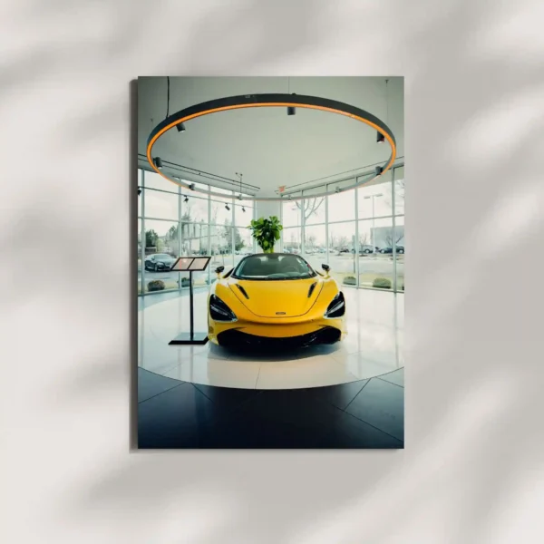 wall mounted mclaren 720s supercar metal poster