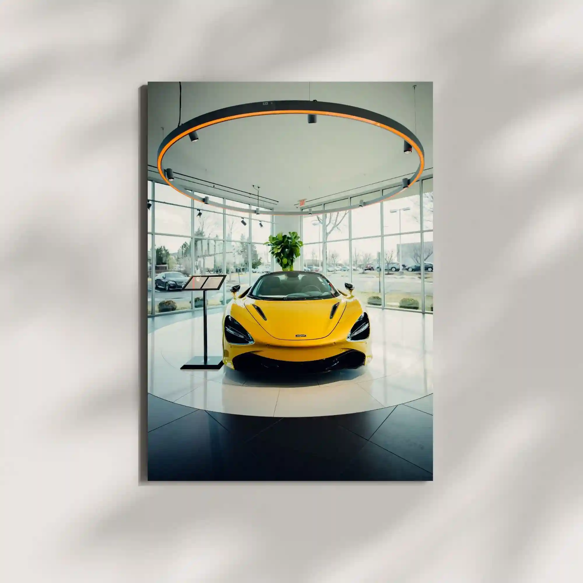 wall mounted mclaren 720s supercar metal poster