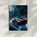 wall mounted mclaren 765lt supercar metal poster