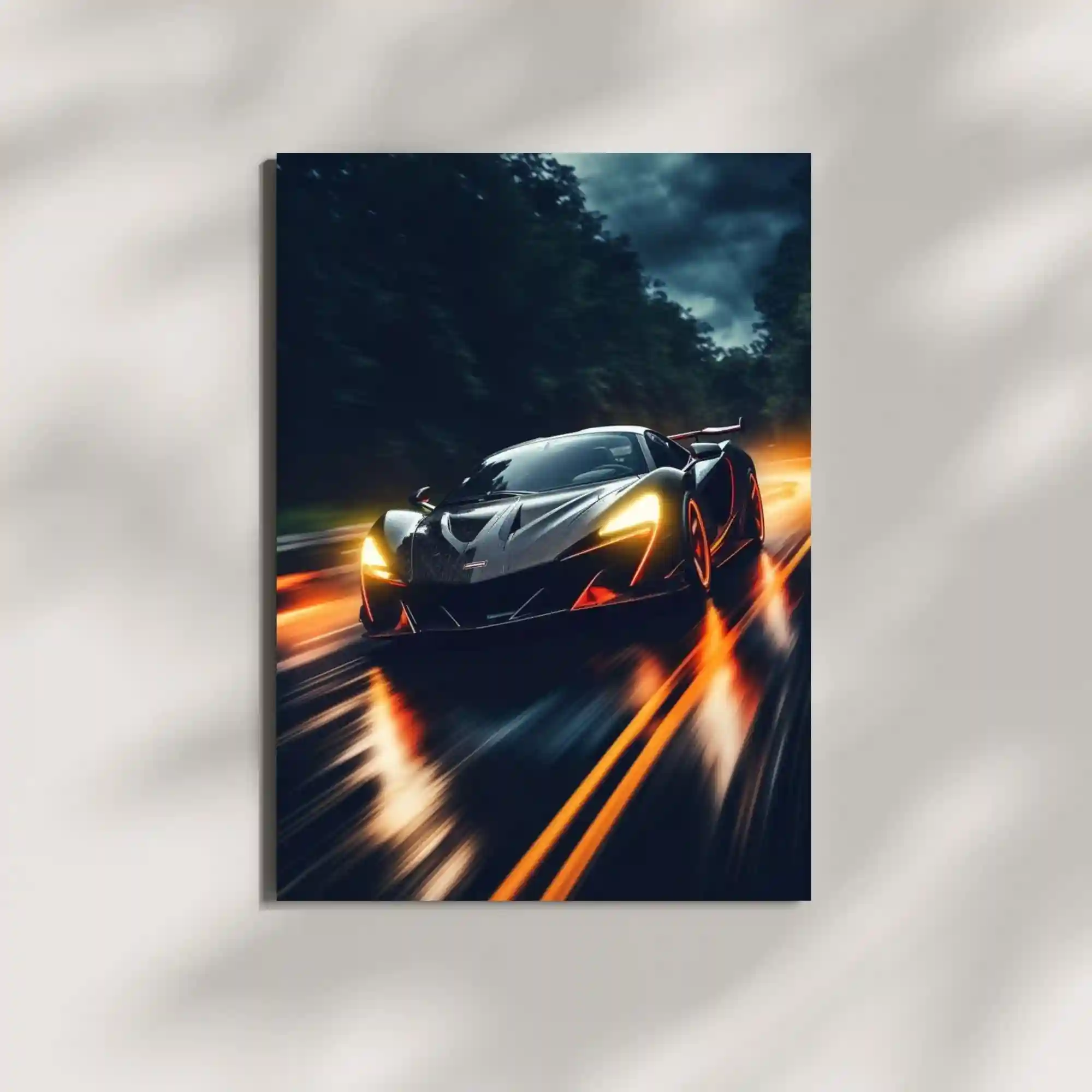 wall mounted mclaren p1 sports car metal poster