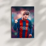 wall mounted messi barcelona football metal poster