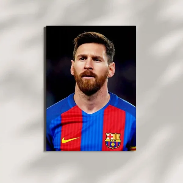 wall mounted messi football legend metal poster