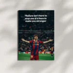 wall mounted messi quote metal poster