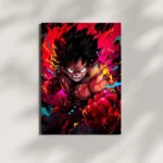 wall mounted monkey d luffy gear 6 metal poster