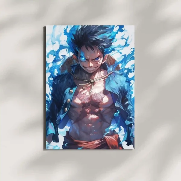 wall mounted monkey d luffy metal poster