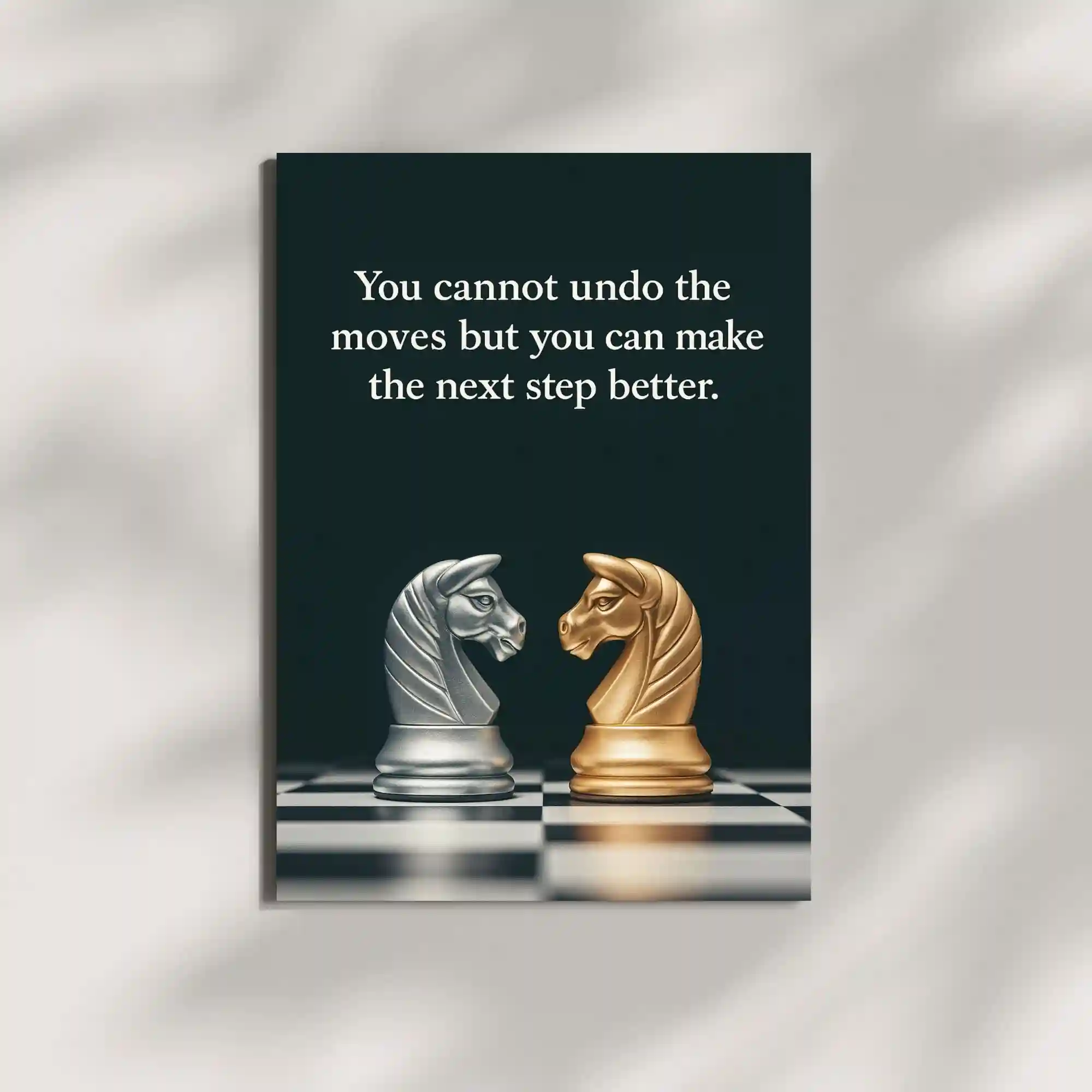 wall mounted move in silence quote metal poster