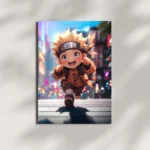 wall mounted naruto uzumaki chibi style metal poster