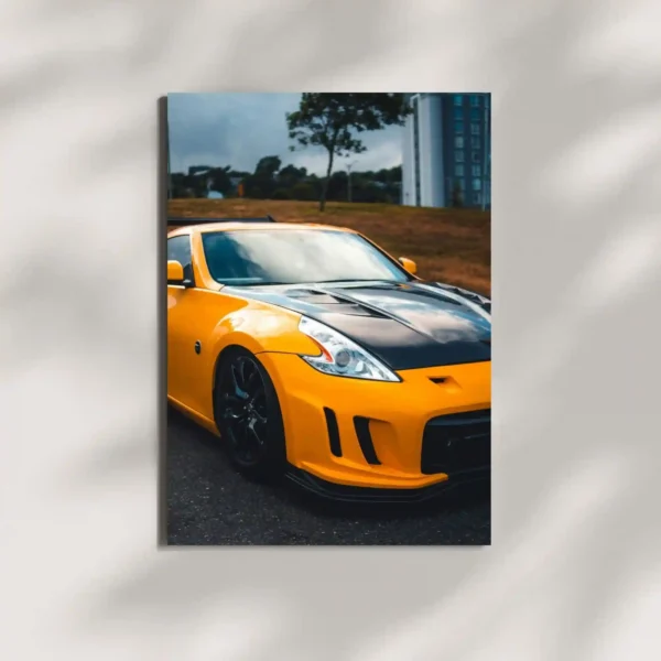wall mounted nissan 370z supercar metal poster
