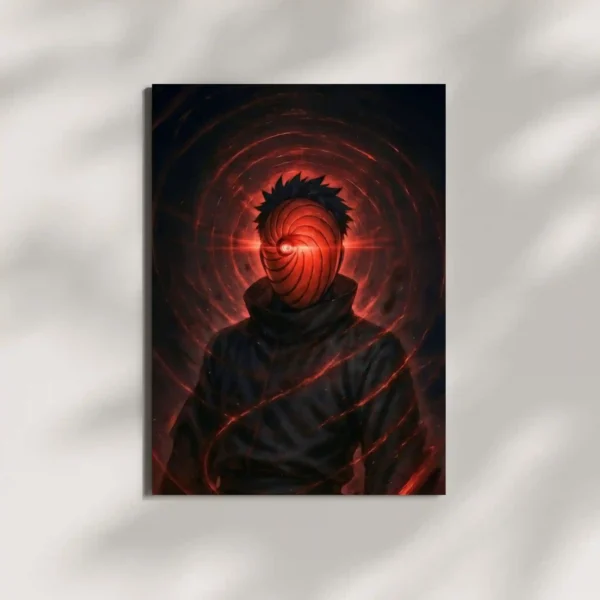 wall mounted obito uchiha metal poster