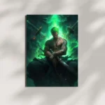 wall mounted one piece roronoa zoro metal poster