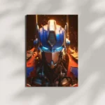 wall mounted optimus prime cybertron war metal poster
