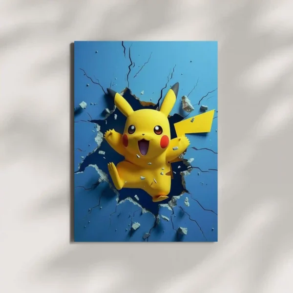 wall mounted pikachu metal poster