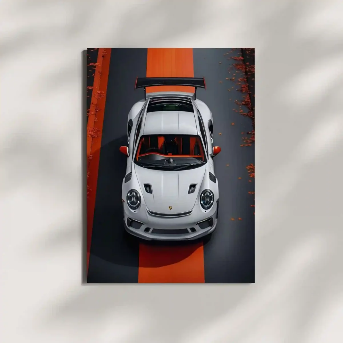 wall mounted porsche 911 gt3 supercar metal poster