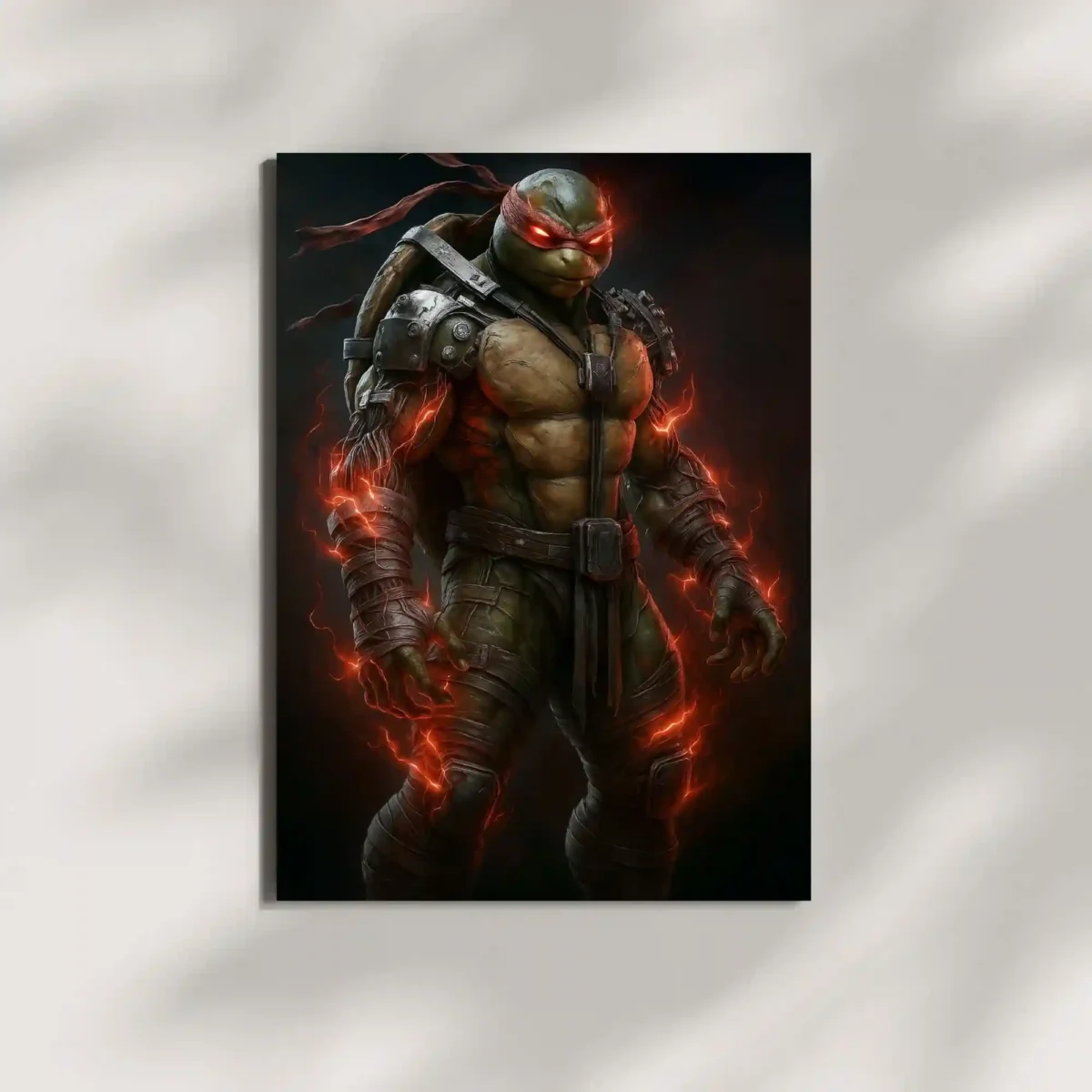 wall mounted raphael ninja turtle shadow warrior metal poster wall mounted raphael ninja turtle shadow warrior metal poster
