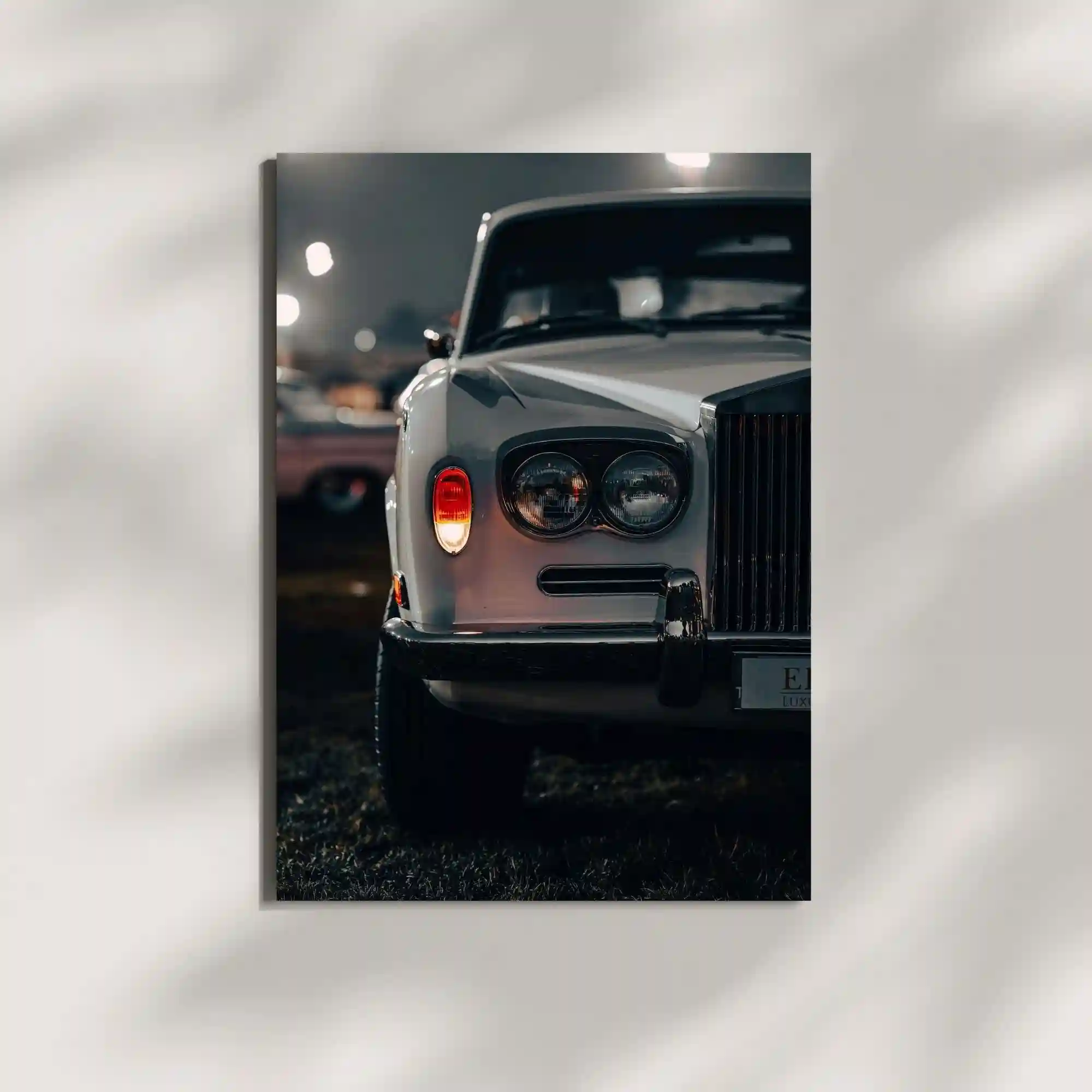 wall mounted rolls royce silver shadow car metal poster