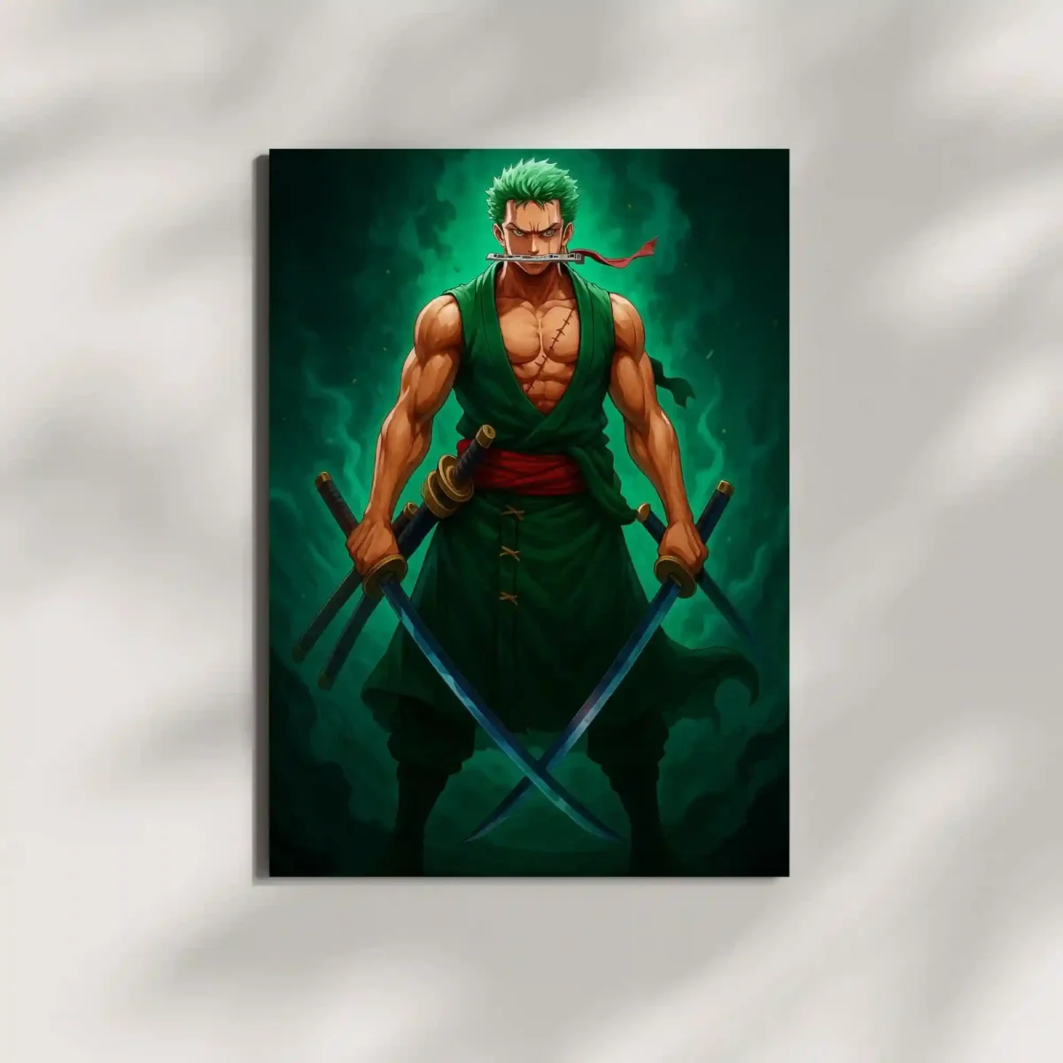 wall mounted roronoa zoro metal poster