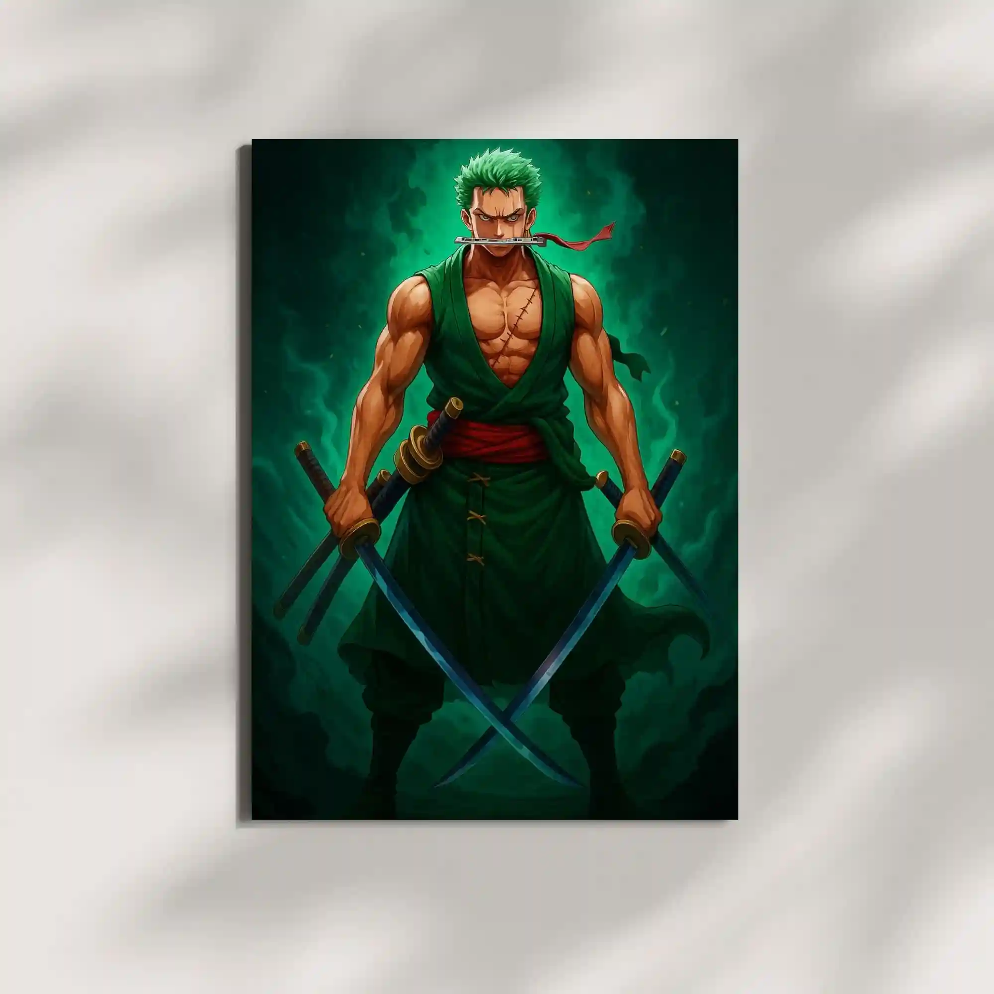 wall mounted roronoa zoro metal poster