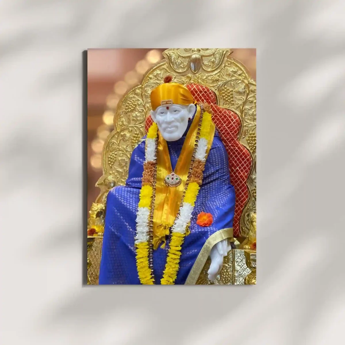 wall mounted sai baba metal poster