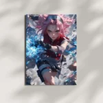 wall mounted sakura haruno metal poster