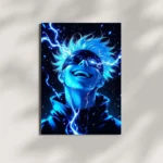 wall mounted saturo gojo metal poster