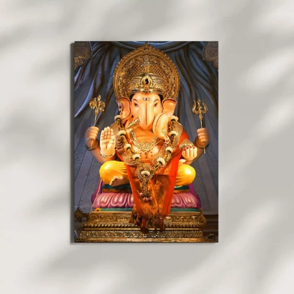 wall mounted shri ganesh metal poster