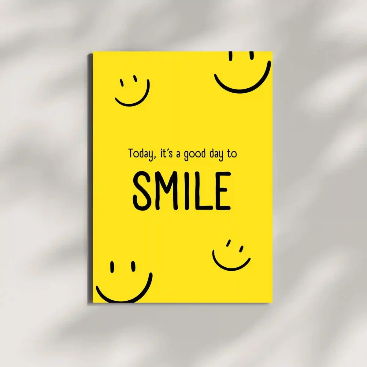 wall mounted smile quote metal poster