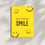 wall mounted smile quote metal poster