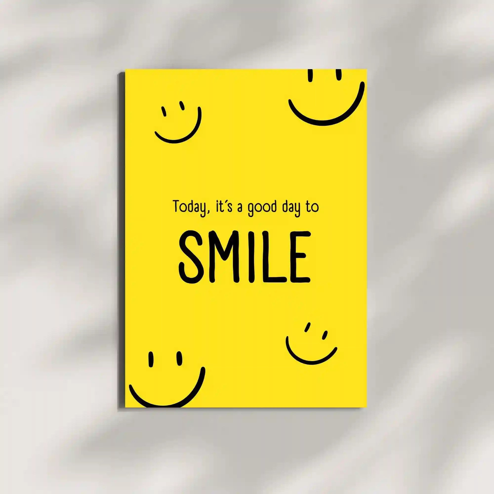 wall mounted smile quote metal poster