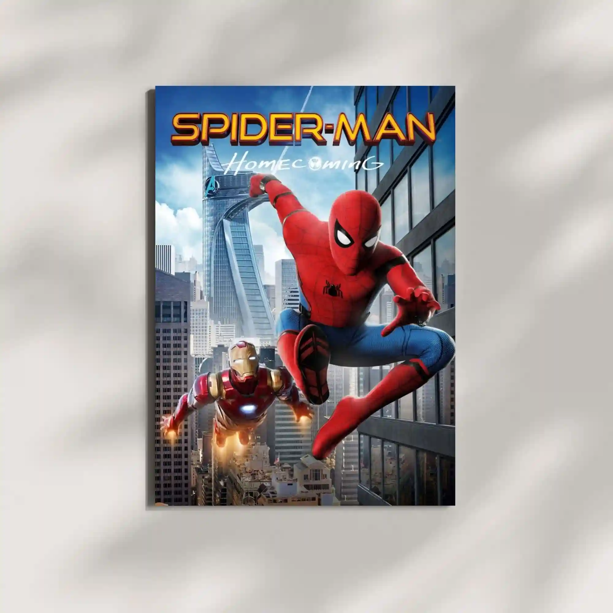 wall mounted spiderman homecoming movie metal poster