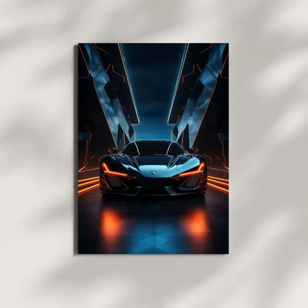 wall mounted sports car metal poster
