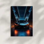 wall mounted sports car metal poster