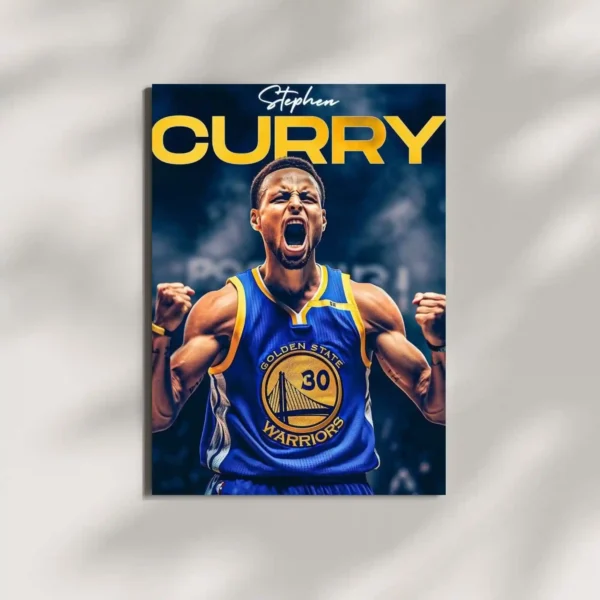 wall mounted stephen curry metal poster