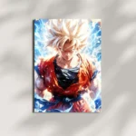 wall mounted super saiyan goku metal poster