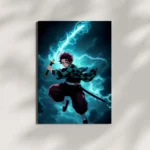 wall mounted tanjiro kamado metal poster